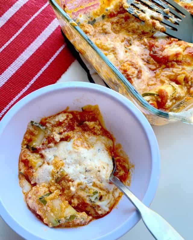 serving zucchini lasagna low carb keto
