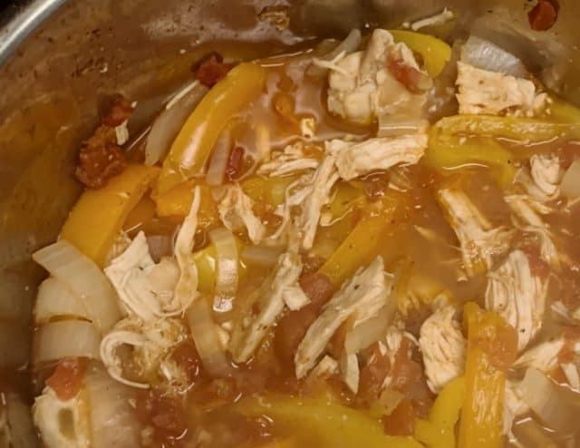 chicken fajitas in instant pot cooked