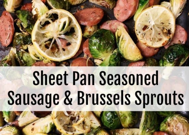 sausage and brussels sprouts sheet pan