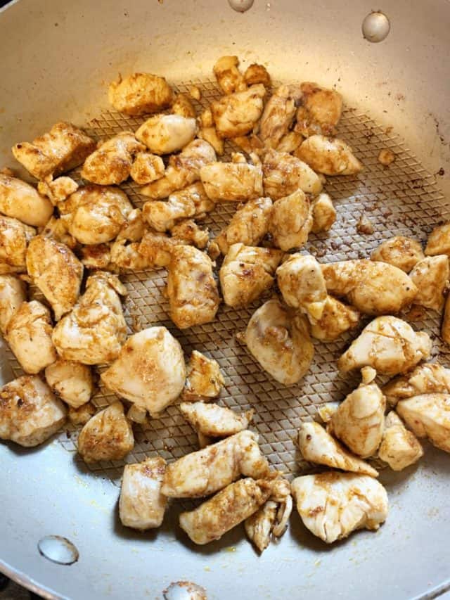 cooked chicken with taco seasoning