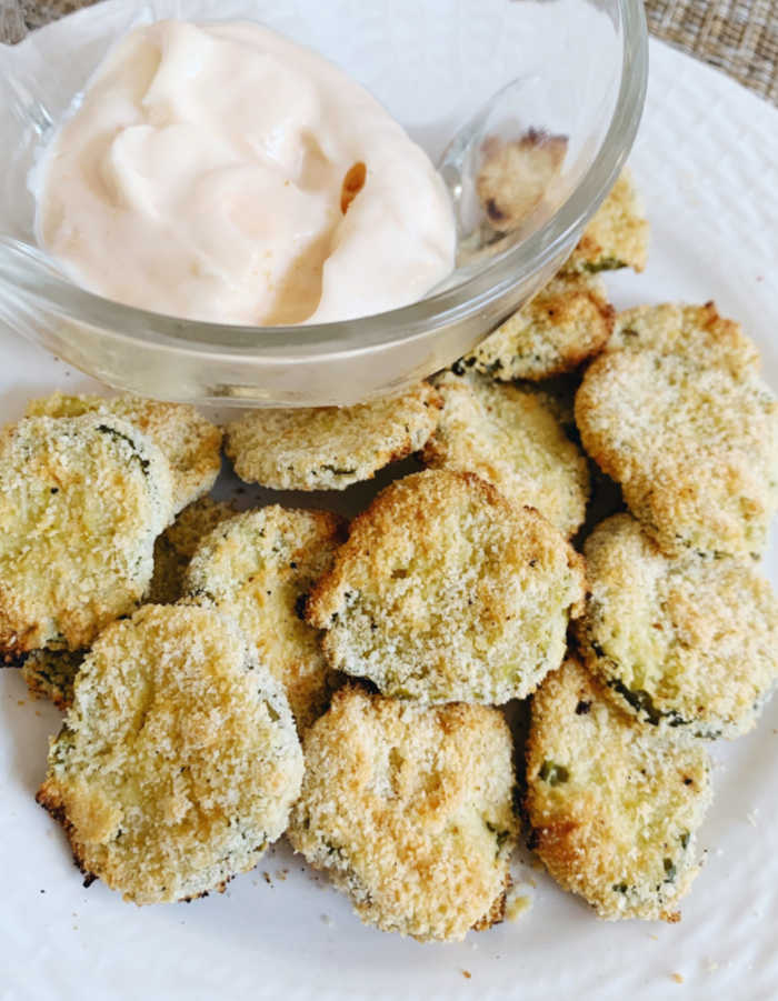 plate of fried pickles